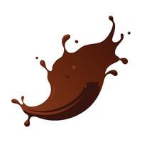 Abstract Chocolate Splash with Fluid Melting Shapes vector