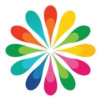 Creative Colorful Burst Using Rounded Forms vector