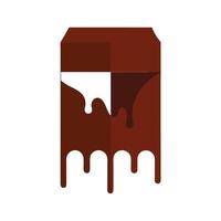 Rich Brown Abstract Splash Resembling Flowing Chocolate vector