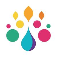 Modern Color Splash Featuring Rounded Droplets vector