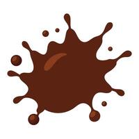 Explosion of Chocolate Liquid with Rounded Splashes vector