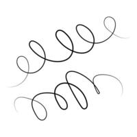 a set of wavy lines hand drawn vector