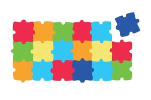 Abstract multicolored puzzle as a symbol of complexity and diversity. vector