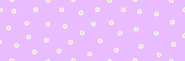 Essence of Spring White Primula Petals on Lilac Web Banner vector