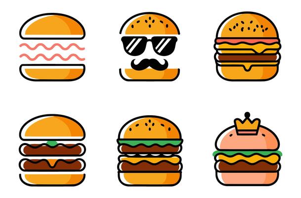 Construction Cone Icons Collection Featuring Flat Line and Filled Design