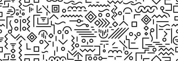 Geometric seamless pattern on a white background. vector