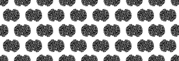 Human brain on a white background. vector