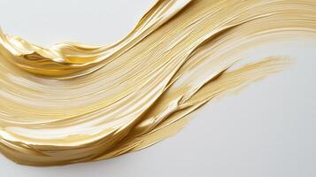 metallic paint smearing across textured surface, creating elegant artistic backdrop with shimmer Gold photo