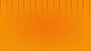 Yellow halftone background with top pointed line. Suitable for comics, presentations, posters, etc. vector