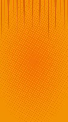 Yellow halftone vertical background with top pointed line. Suitable for comics, presentations, posters, etc.