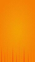 Orange halftone vertical background with bottom pointed line. Suitable for comics, presentations, posters, etc. vector