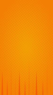 Orange halftone vertical background with bottom pointed line. Suitable for comics, presentations, posters, etc.