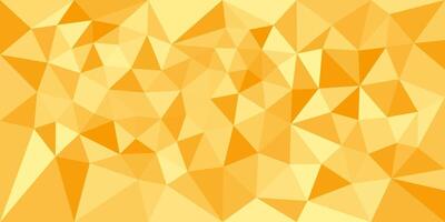 Abstract low poly background in warm yellow and orange tones, featuring geometric triangular shapes in a modern, vibrant design. vector