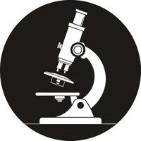 microscope icon in black and white on a white background vector