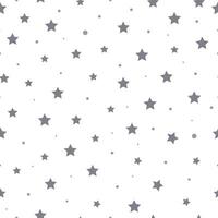 Grey stars and dots seamless fabric pattern vector