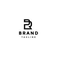 Initial PR Letter Loop Line Logo Design. One Connected Line Forms Initial Letters P and R Logo Design. vector