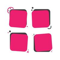 Illustration design template set square vector