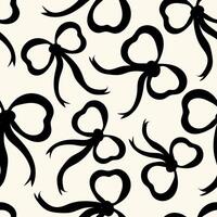 Black bow ties seamless pattern vector