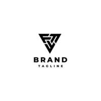 Strong Triple F Triangle Shield Logo Design. Triangle Security Shield Initials FFF Letter Logo Design. vector
