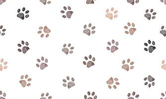 Seamless banner design paw prints vector