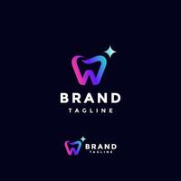Simple Teeth Initials Letter W Logo Design. Shining W Initial Teeth Icon Logo Design. vector