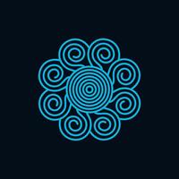 Abstract Spiral Circle Ornament vector