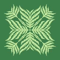 fresco336.Symmetry Green palm leaf symbol clip art element single pattern tattoo sticker nature rint art editable vector