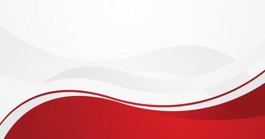 Red wave shape with white lines on white background vector