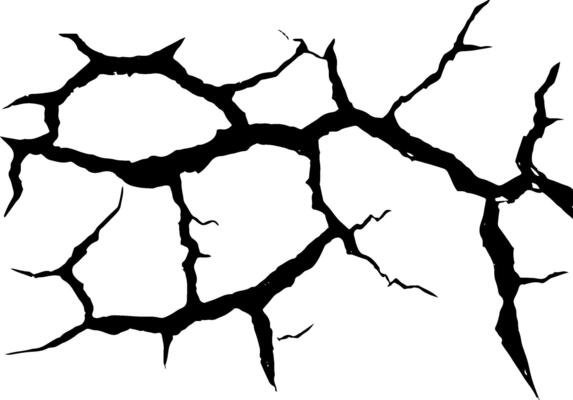 Surface crack and texture soil dry crack