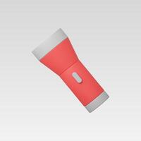 3d Realistic Handheld flashlight Icon illustration vector