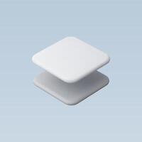 A minimalist 3D design of layered squares in soft tones. vector