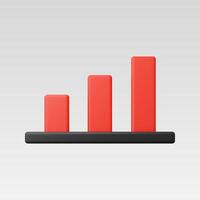 Colorful bar graph representing data growth in a modern style. vector