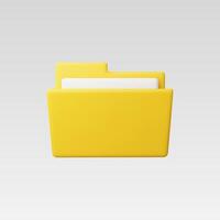 3d Realistic Folder Icon illustration vector