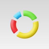Colorful abstract shapes arranged in a circular layout. vector