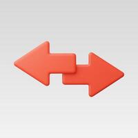 Stylish orange arrows indicating movement and connection between directions. vector