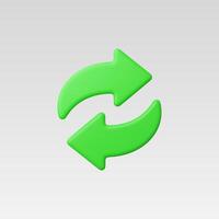 Green arrows symbolizing exchange and connectivity in a modern design. vector