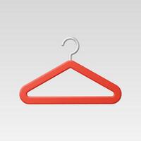 A modern red hanger on a minimalistic background. vector