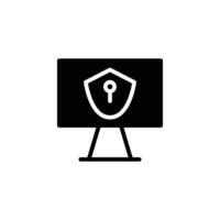 secure icon solid vector