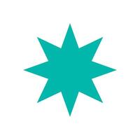 Bold star shape icon. Abstract symbol and graphic element. Modern design, flat format, contemporary aesthetic. Perfect for branding, decoration, and trendy applications. vector