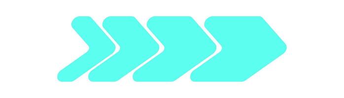 Y2K abstract arrow shape. Retro symbol of modern aesthetic. Bold icon with a flat design, perfect for trendy decoration or 90s themed projects. Ideal for Shapes or badges in graphic collections. vector