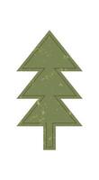 Brutalist abstract tree icon. Minimal shape with grunge texture. This modern element features a unique form, flat style, and contemporary design, perfect for graphic projects and artistic endeavors. vector