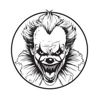 Circus Clown on Image Isolated White Background vector