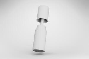 2. Blank packaging cosmetic without any labels intended for packaging design 3D render. photo