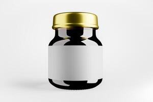 12. Blank packaging cosmetic without any labels intended for packaging design 3D render. photo