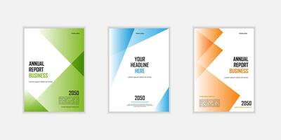 Modern folding ribbon theme book cover template in gradient color. A4 size book cover template for annual report, magazine, proposal, portfolio, brochure, poster vector