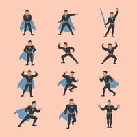 Heroic and Powerful Poses Strong Character Reference vector