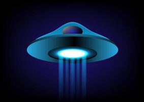 Abstract background with futuristic spaceship vector