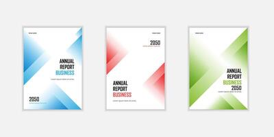 Modern folding ribbon theme book cover template in gradient color. A4 size book cover template for annual report, magazine, booklet, portfolio, brochure, poster vector