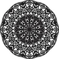 Circular Pattern In The Form Of A Mandala Henna Tatoo Mandala Mehndi Style design vector