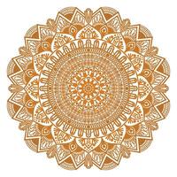 Intricate golden Mandala design with Circle Frame vector